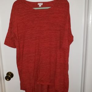 Lularoe Irma, heathered red, size m